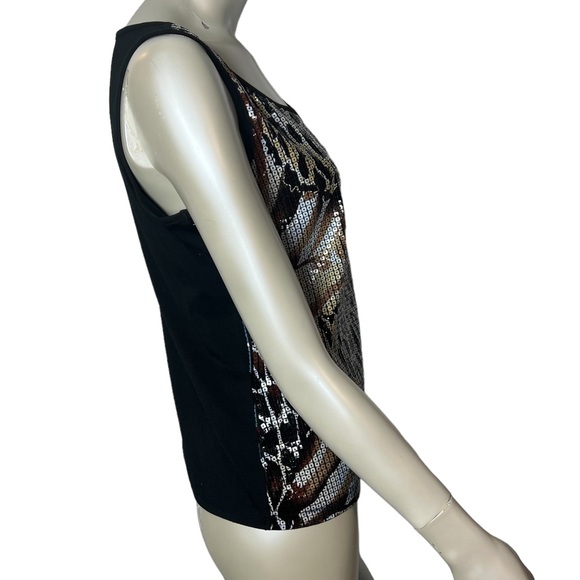 Nygard Brown Sequence Animal Print Sleeveless Top - Picture 5 of 11
